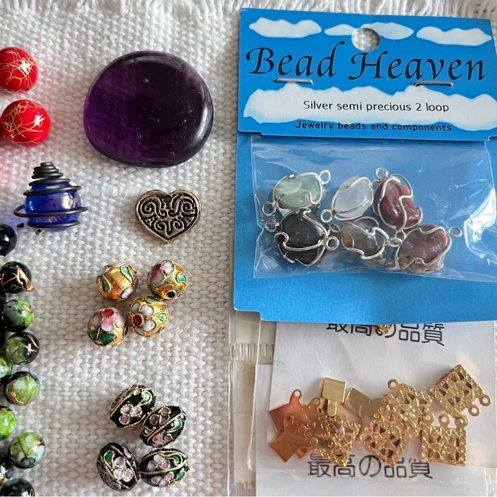 Chinese Beads & Findings Jewelry Supplies Lot - Picture 5 of 7